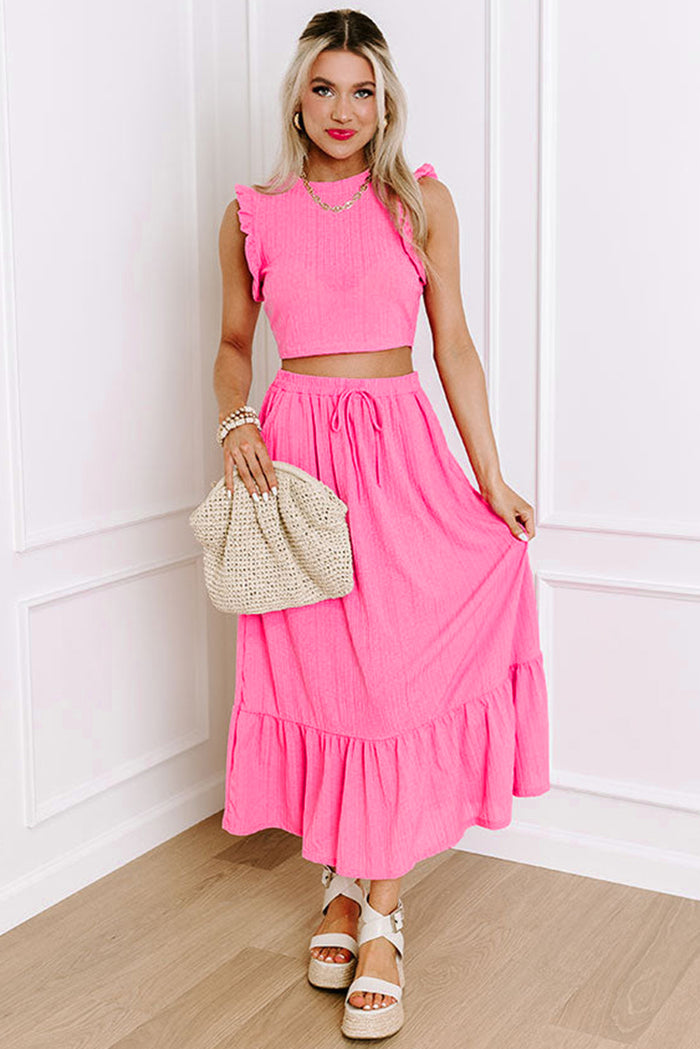Ensemble jupe longue à lacets et gilet court *-A WOMAN WE LOVE