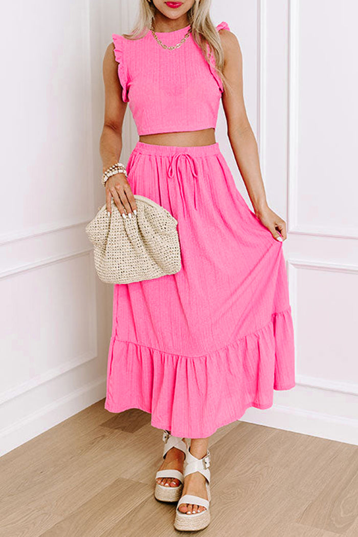 Ensemble jupe longue à lacets et gilet court *-A WOMAN WE LOVE