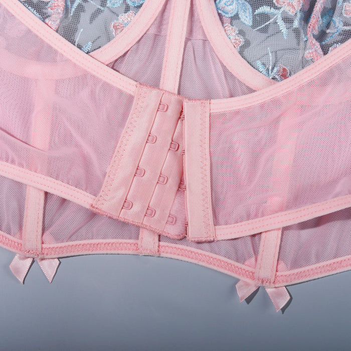 🌸 Ensemble Lingerie « Candy Bloom » – Douceur florale pastel & coupe corselet