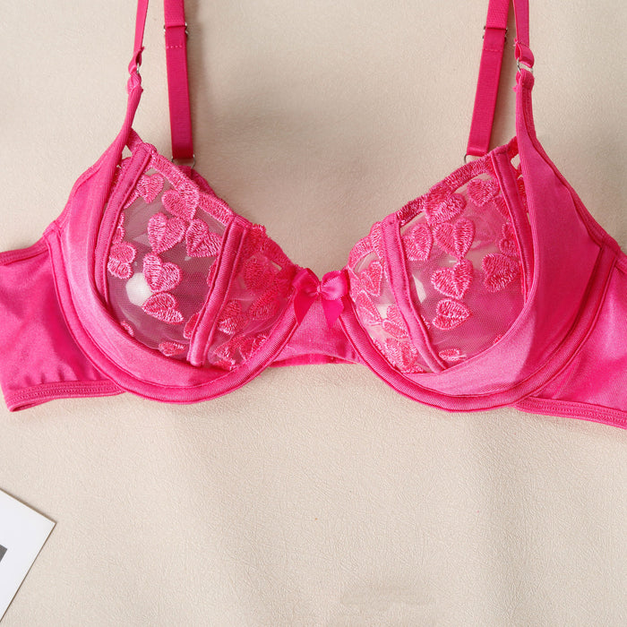 💗 Ensemble Lingerie « Fuchsia Romance » – Broderie passion & satin éclatant ✨