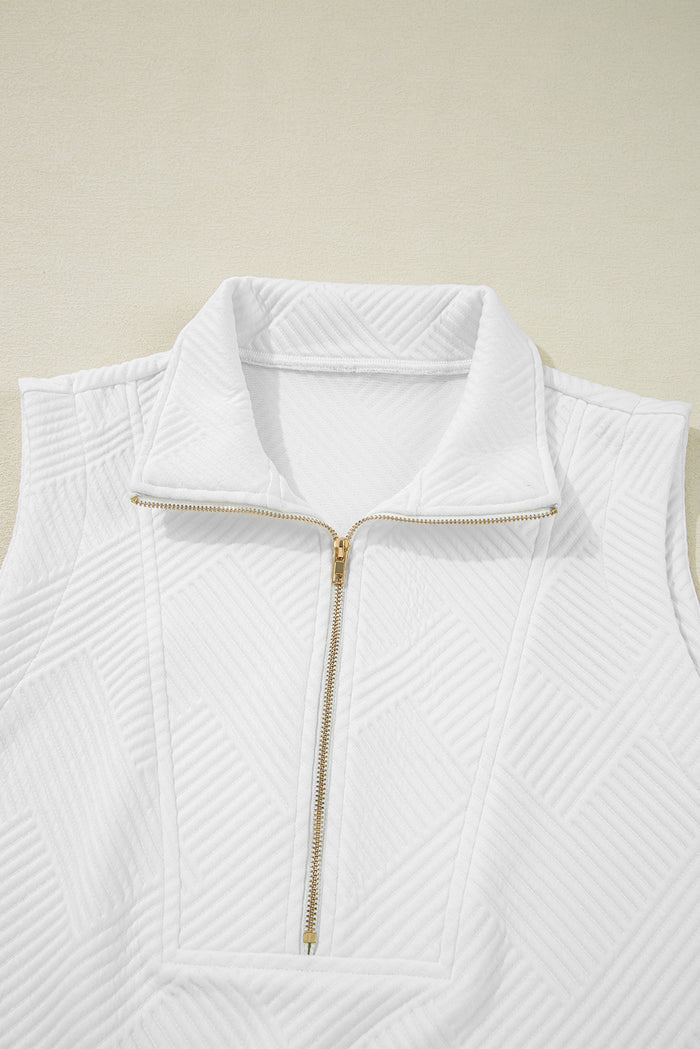 Ensemble short et débardeur texturé blanc *-A WOMAN WE LOVE