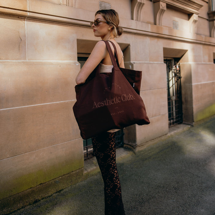 F&F Aesthetic Club Weekend Bag - Chocolate - PRE-ORDER (OCTOBER)