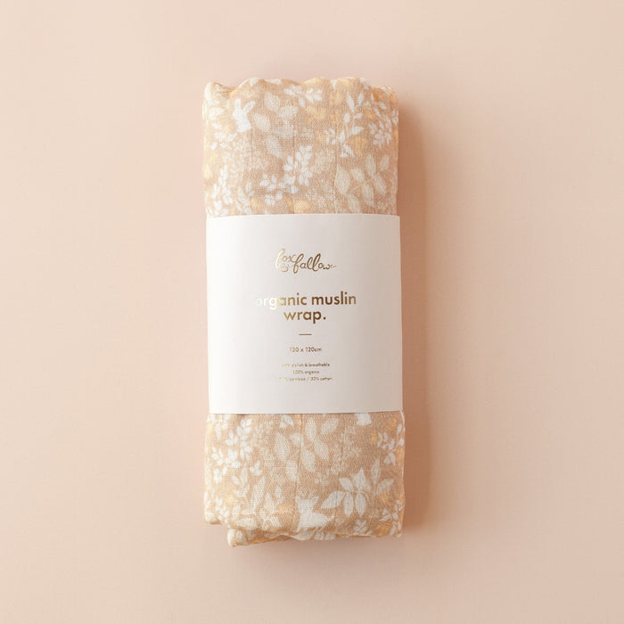 Forest Friends Caramel / Helios Organic Muslin Wrap Set