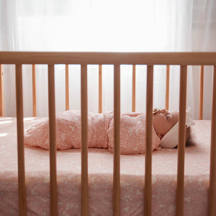 Forest Friends Peony Organic Cot Sheet
