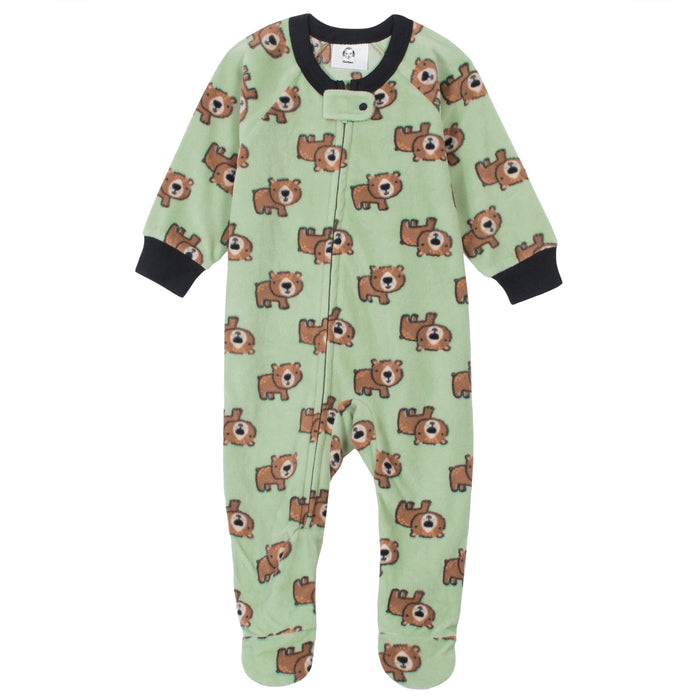 Gerber® 4-Pack Baby Boys Fleece Pajamas-Gerber Childrenswear