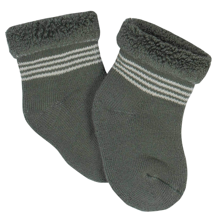 Gerber® 6-Pack Baby Boys Tiger Wiggle-Proof® Terry Bootie Socks-Gerber Childrenswear