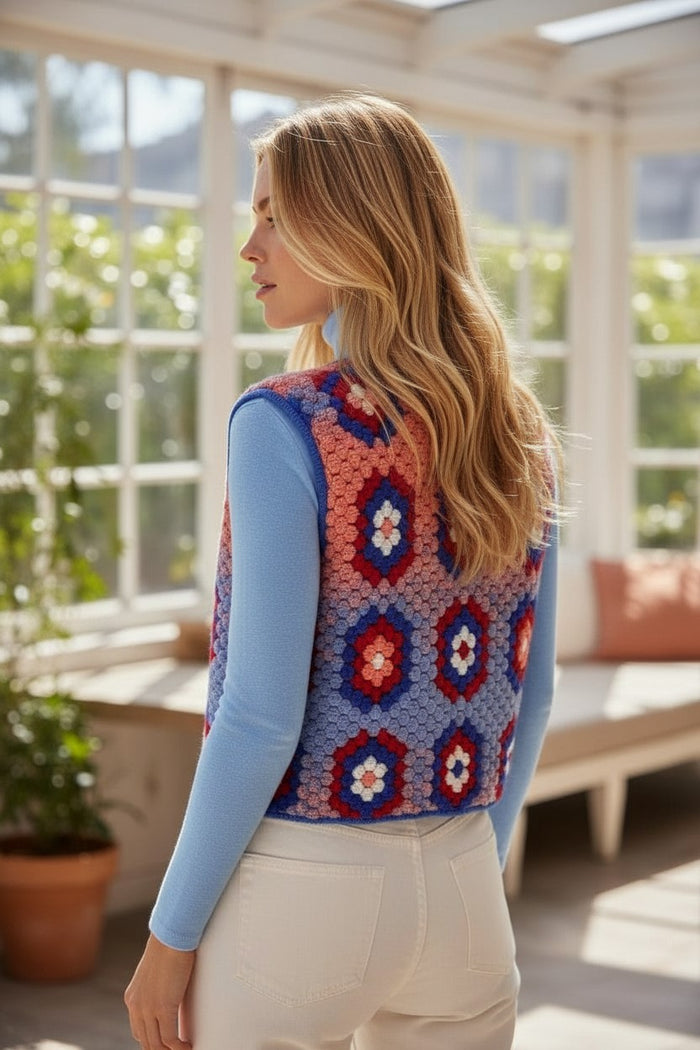 Gilet sans manches à motifs géométriques - 5 designs