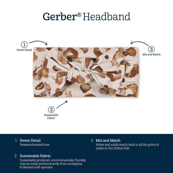 Girls Leopard Buttery-Soft Viscose Made from Eucalyptus Headband