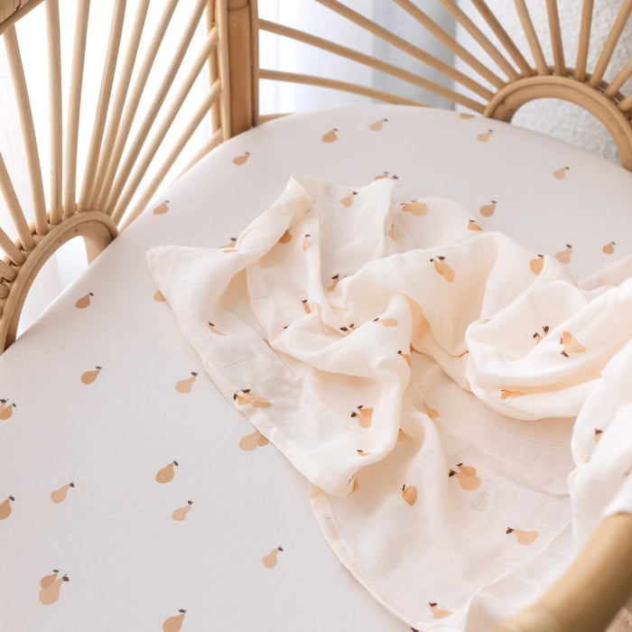 Golden Pears Muslin Wrap Swaddle
