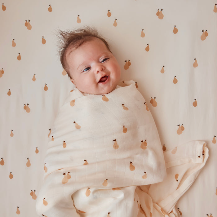 Golden Pears Organic Fitted Cot Sheet
