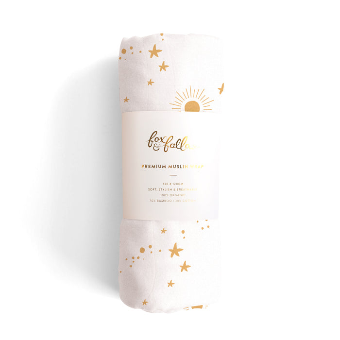 Golden Vines / Constellation Organic Muslin Wrap Set