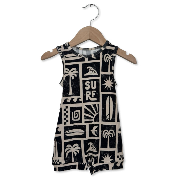 Hang Ten Kid's Sleeveless Shorty Romper Luxe Edition | Cotton Bamboo Blend