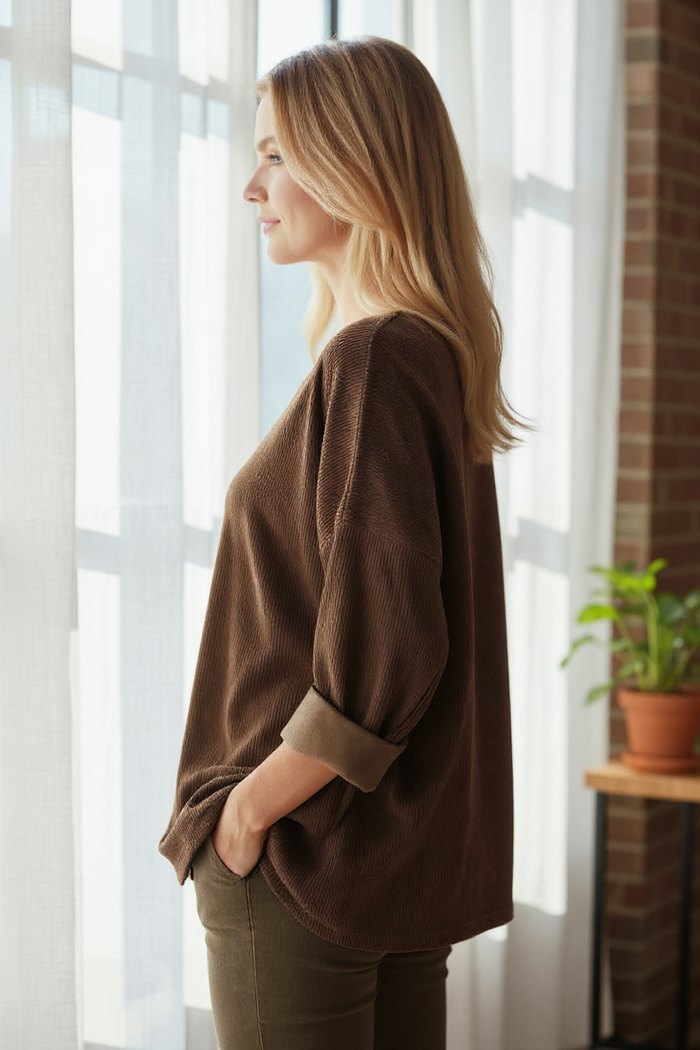 ✨ Haut douceur oversize Marron