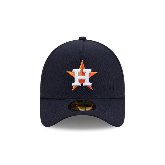 Pictured is this MLB Team Side Houston Astros 59FORTY A-Frame Fitted cap in navy. 3