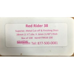 Indenco Red Rider Cut-off & Finishing Discs, #38 Box of 100