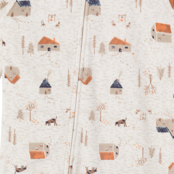 Infant and Toddler Boys Oatmeal Village Blanket Sleeper