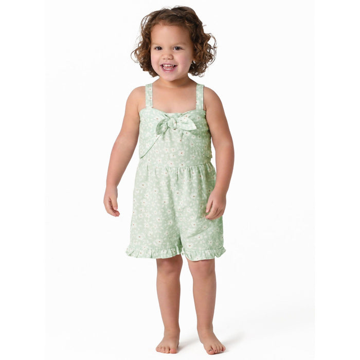 Infant and Toddler Girls Aqua Romper