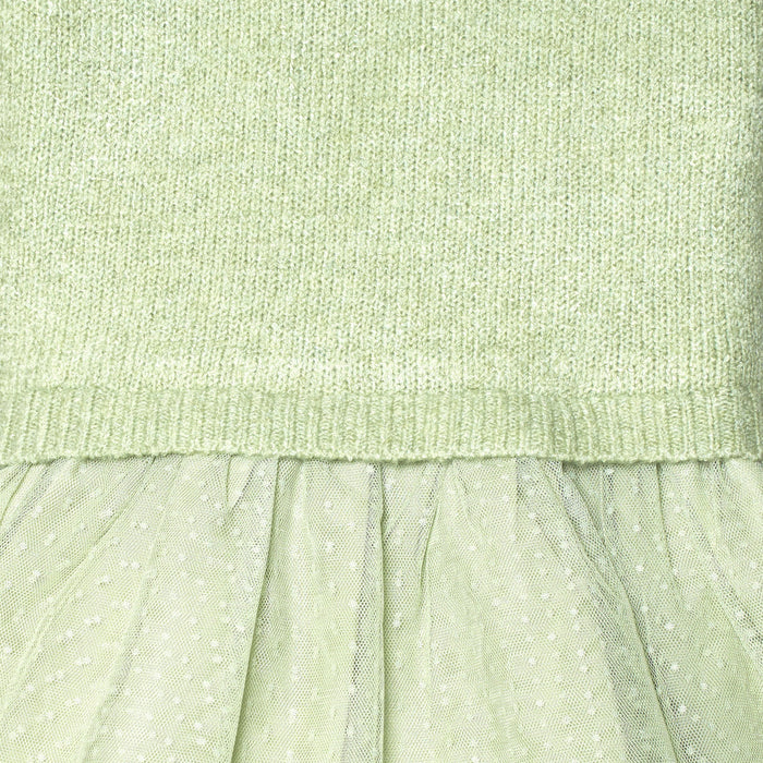 Infant & Toddler Girls Green Sweater Dress With Tulle Skirt-Gerber Childrenswear