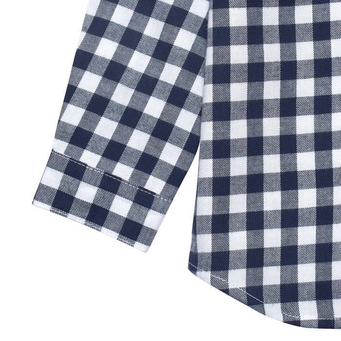 Infant & Toddler Boys Blue Plaid Woven Plaid Shirt-Gerber Childrenswear