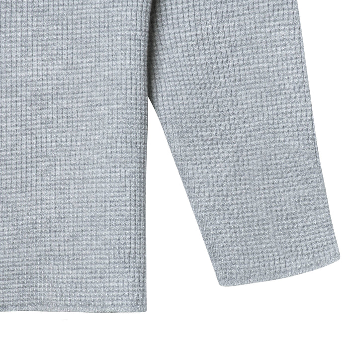 Infant & Toddler Boys Gray Heather Henley Sweater-Gerber Childrenswear