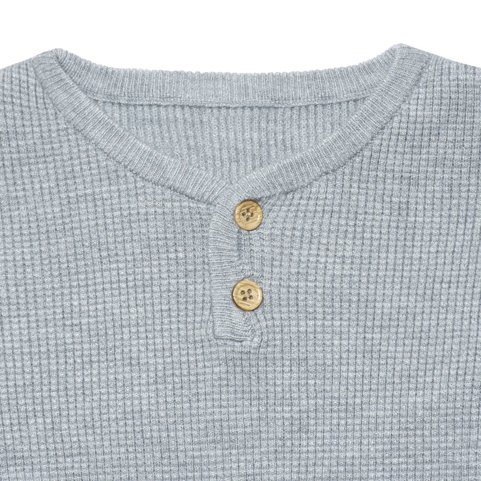 Infant & Toddler Boys Gray Heather Henley Sweater-Gerber Childrenswear