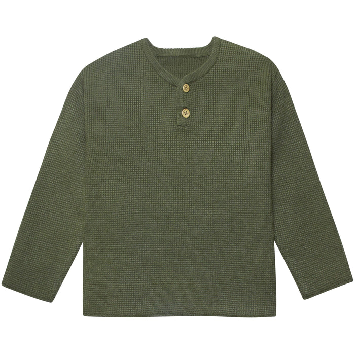 Infant & Toddler Boys Green Henley Sweater-Gerber Childrenswear