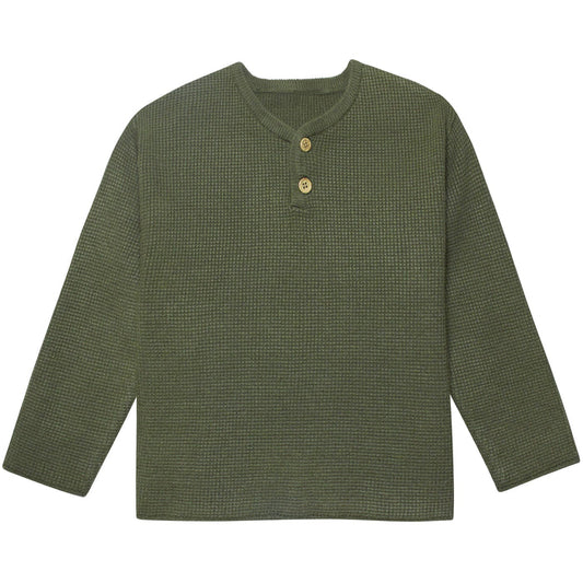 Infant & Toddler Boys Green Henley Sweater-Gerber Childrenswear