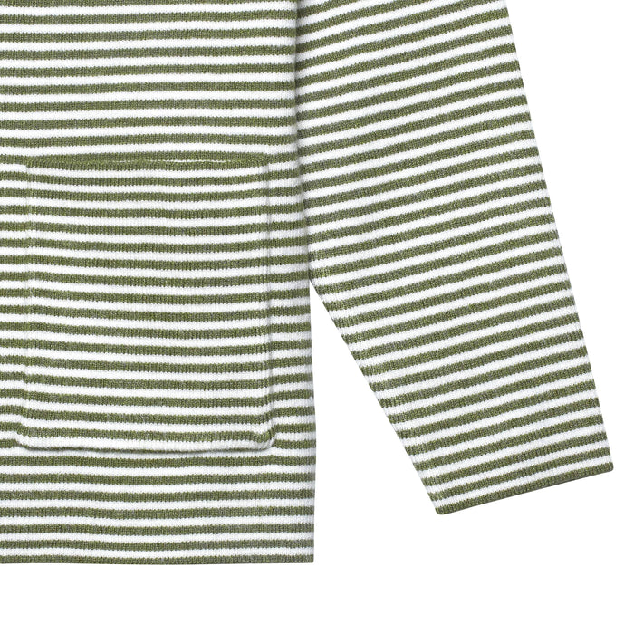Infant & Toddler Boys Green Striped Sweater with Pocket-Gerber Childrenswear