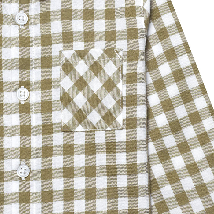 Infant & Toddler Boys Tan Plaid Woven Plaid Shirt-Gerber Childrenswear
