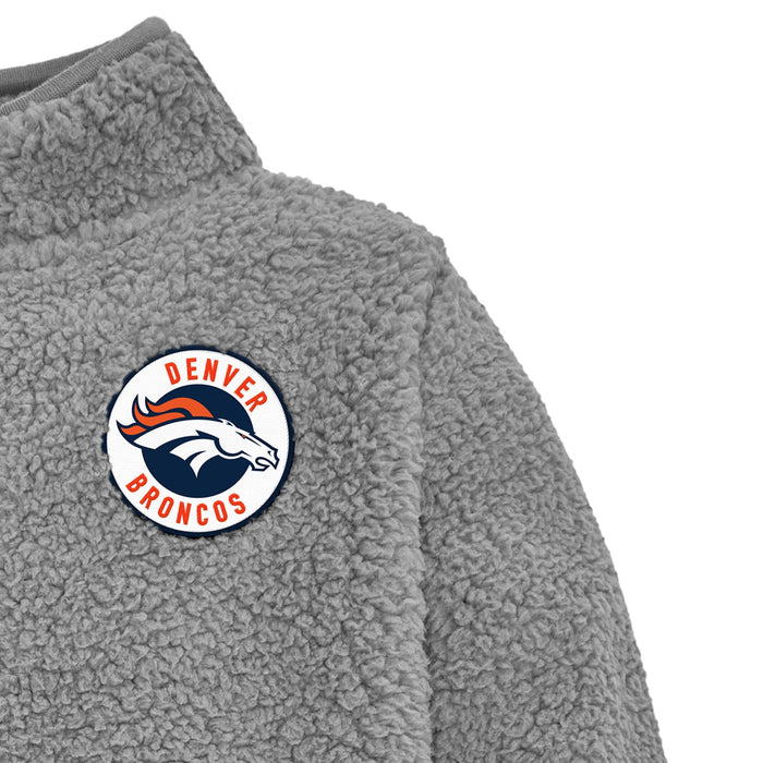 Infant & Toddler Boys Broncos 1/4 Zip Sherpa Top