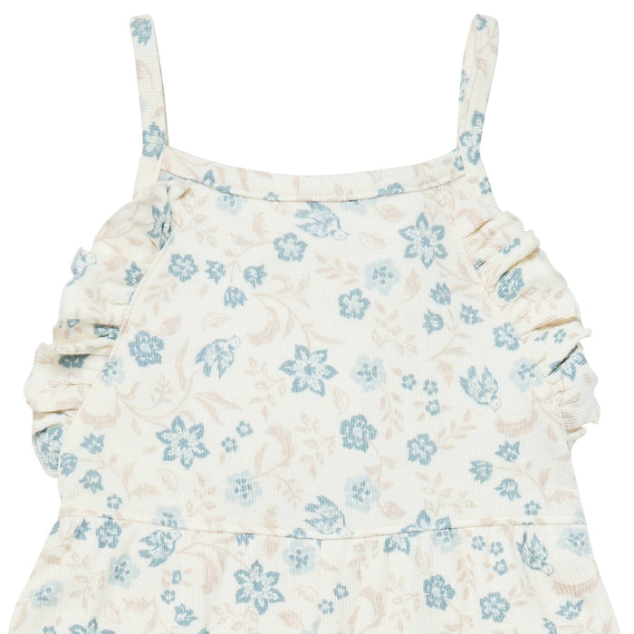 Infant & Toddler Girls Ivory Bird Floral Ruffle Wide Leg Romper rompers Modern Moments™ by Gerber®