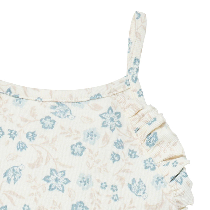 Infant & Toddler Girls Ivory Bird Floral Ruffle Wide Leg Romper rompers Modern Moments™ by Gerber®