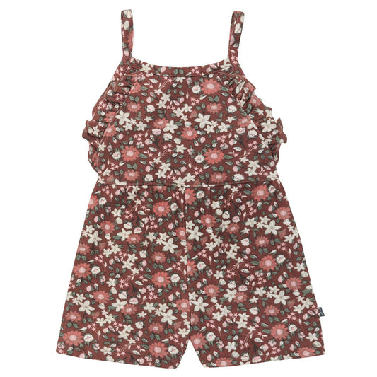 Baby & Toddler Girls Brown Star Floral Ruffle Romper rompers Modern Moments™ by Gerber®