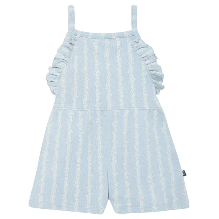 Baby & Toddler Girls Light Blue Mini Flower Stripe Ruffle Romper rompers Modern Moments™ by Gerber®