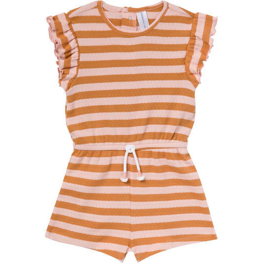 Infant & Toddler Girls Rose Stripe Flutter Sleeve Romper rompers Modern Moments™ by Gerber®