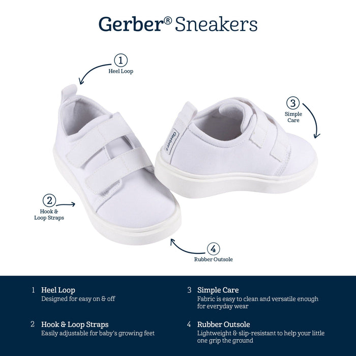 Baby Neutral White Hook & Loop Sneaker