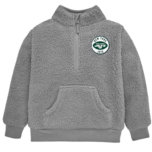 Infant & Toddler Boys Jets 1/4 Zip Sherpa Top