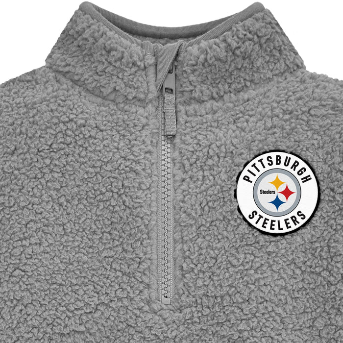 Infant & Toddler Boys Steelers 1/4 Zip Sherpa Top