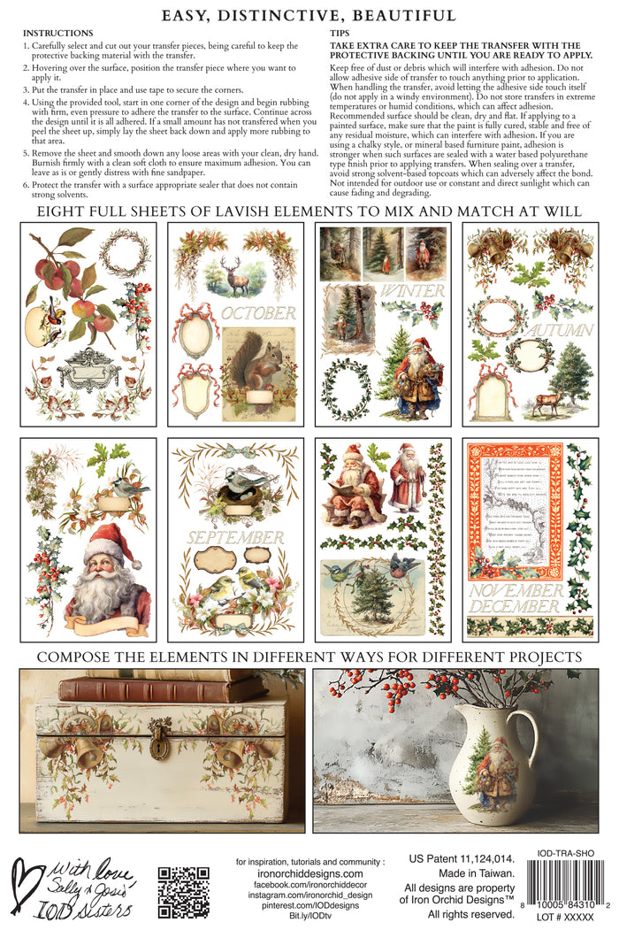 IOD - Santa's Hollow TRANSFER 8 x 12” PAD -