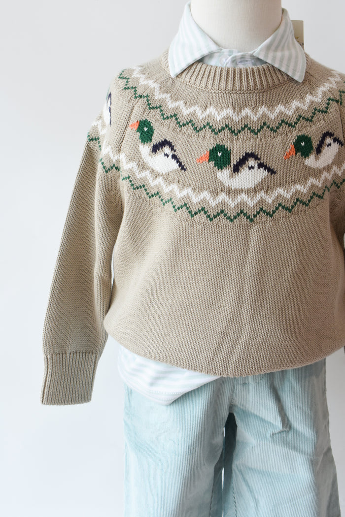 Isaac’s Sweater Fairisle-Keeneland Ducks