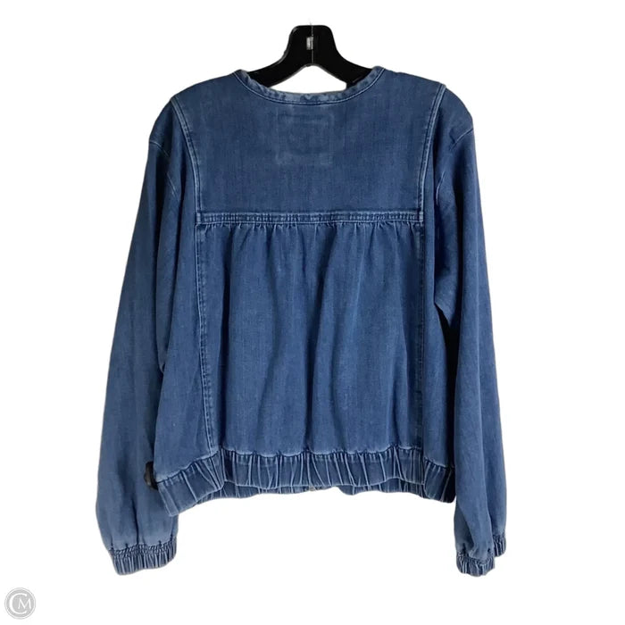 Jacket Denim By Logo In Blue Denim, Size: M