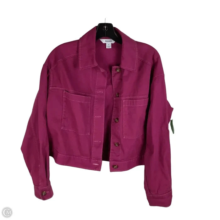 Jacket Denim By Old Navy In Pink, Size: M