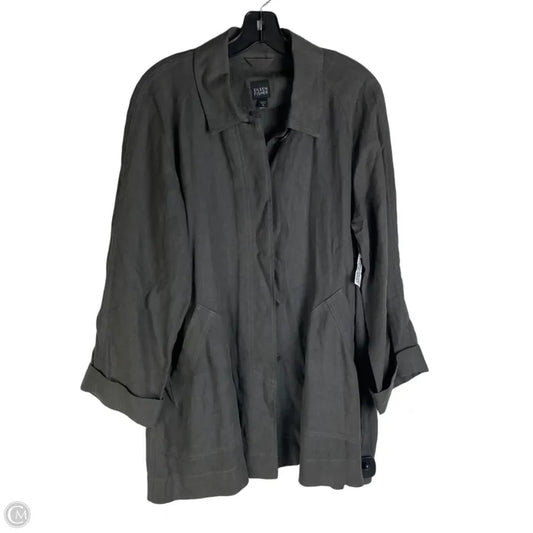 Jacket Other By Eileen Fisher In Grey, Size: M