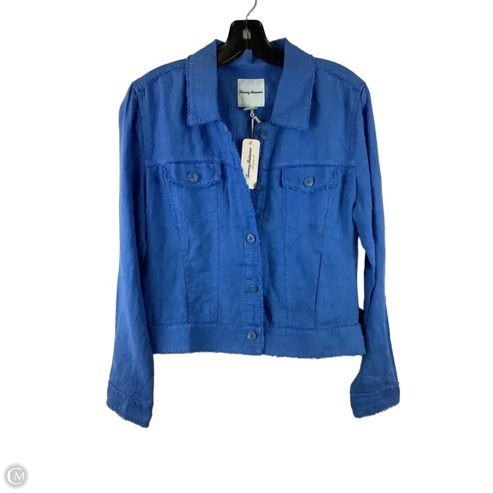 Jacket Shirt By Tommy Bahama In Blue, Size: M
