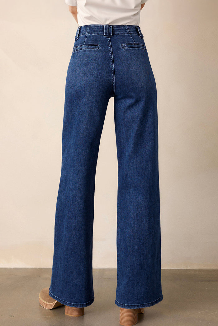 Jean droit coupe droite taille mi-haute Daily Fashion