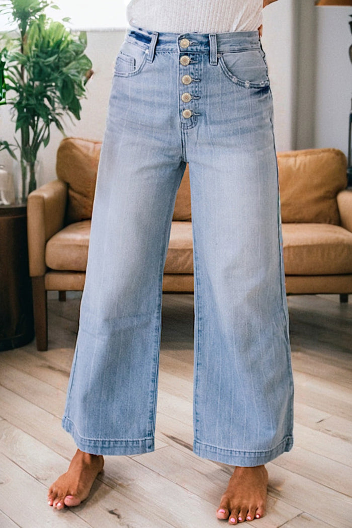 Jean large multis boutons