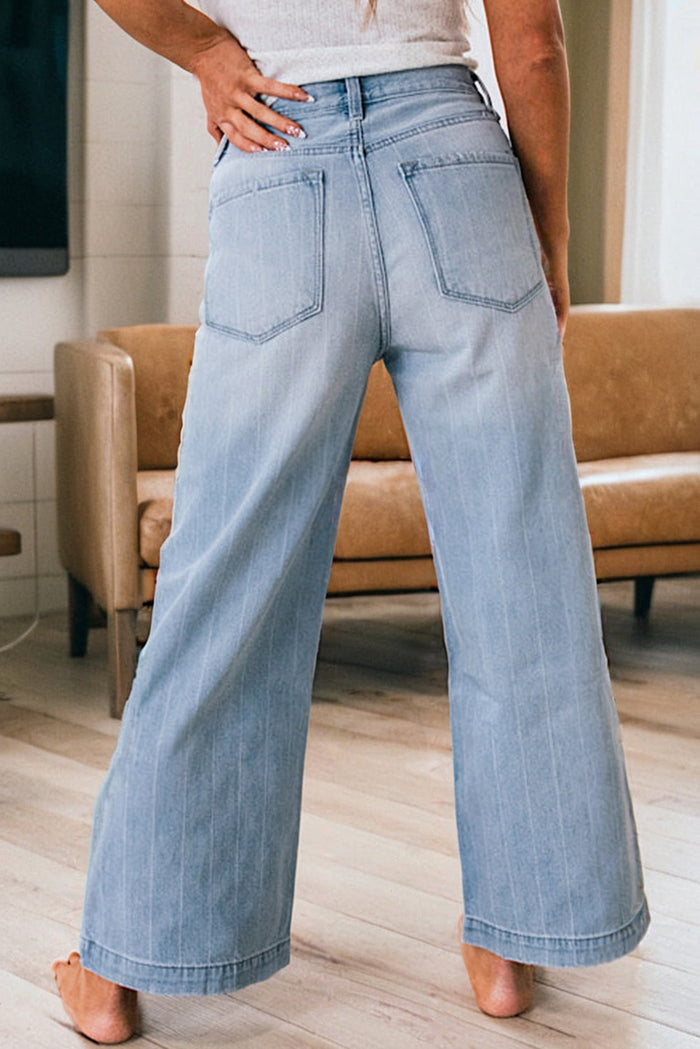Jean large multis boutons