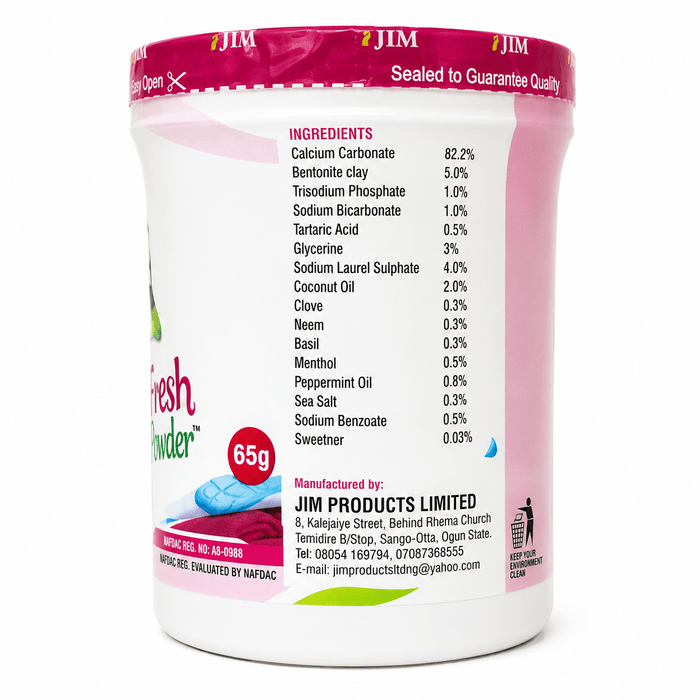 Jim Jimm Herbal White & Fresh Toothpowder - Yado African & Caribbean Market