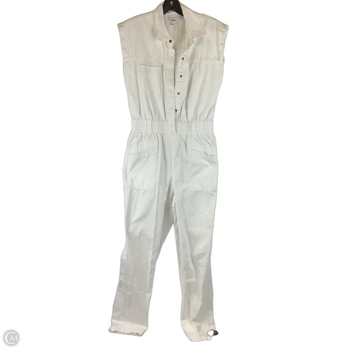 Jumpsuit By Pistola In White Denim, Size: S