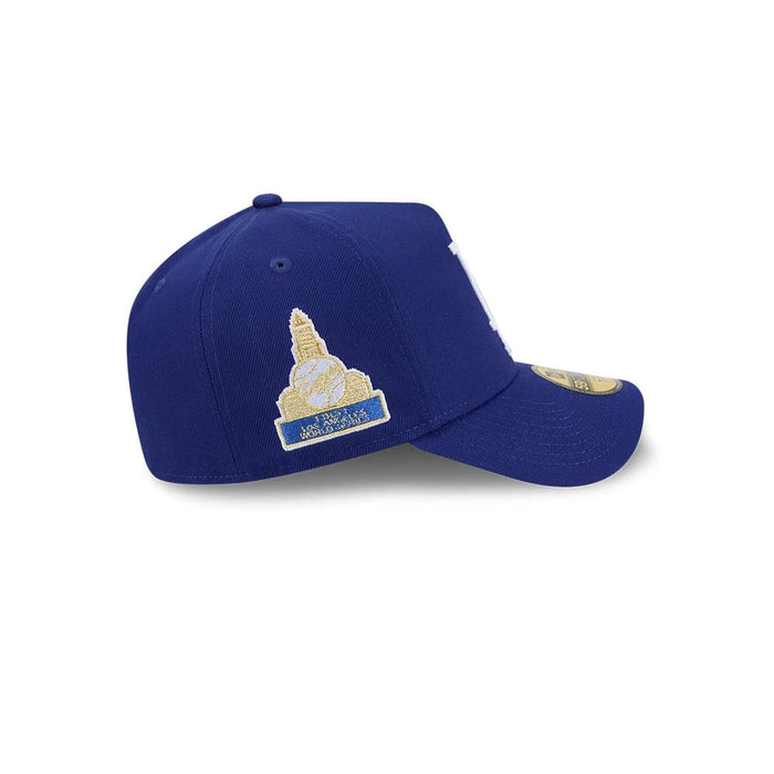 Pictured is this MLB Team Side LA Dodgers 59FORTY A-Frame Fitted cap in Blue. 7